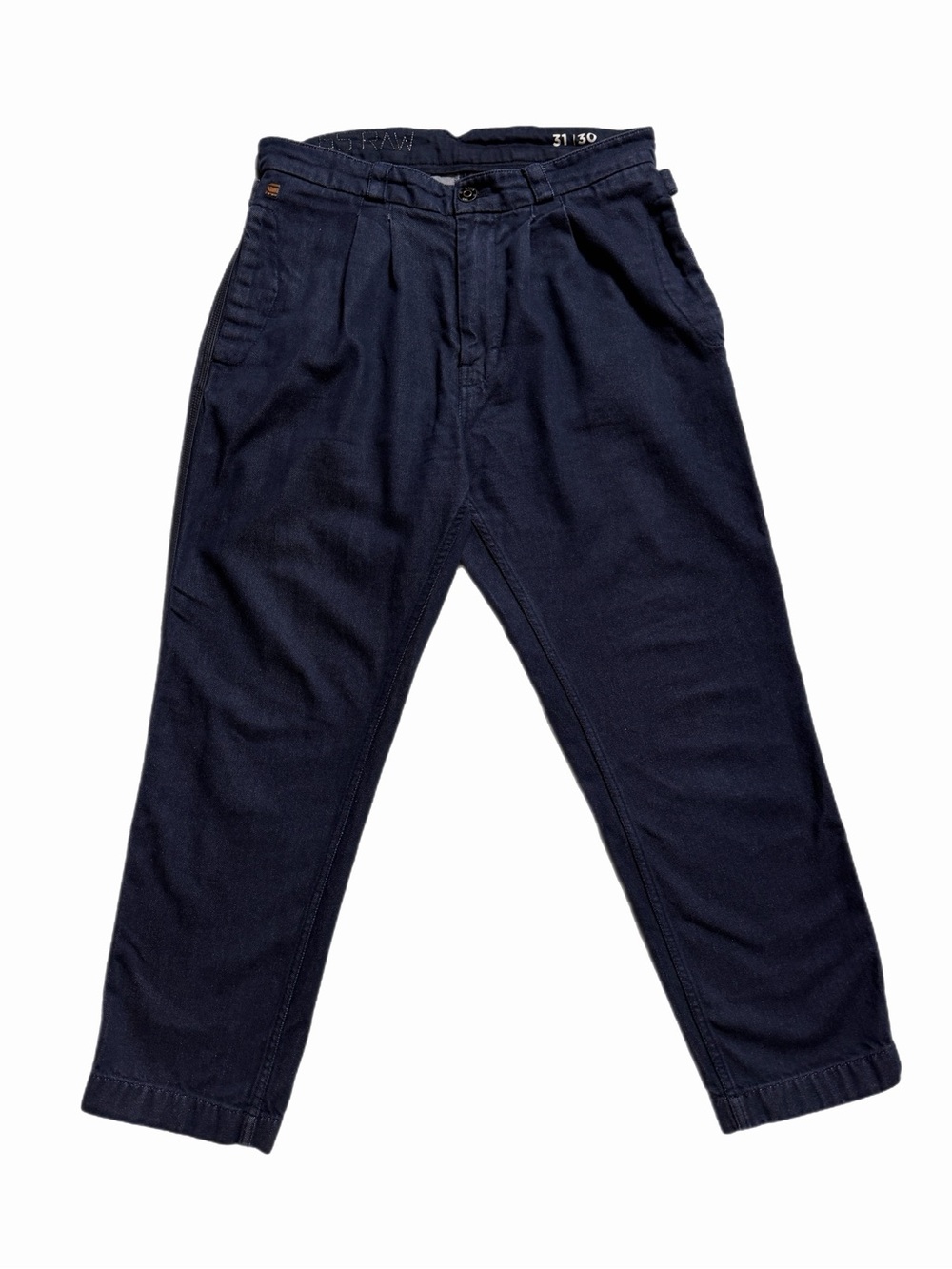 GSTAR Raw Men’s Varve Relaxed Pleated Chino Denim Pants 31 Short